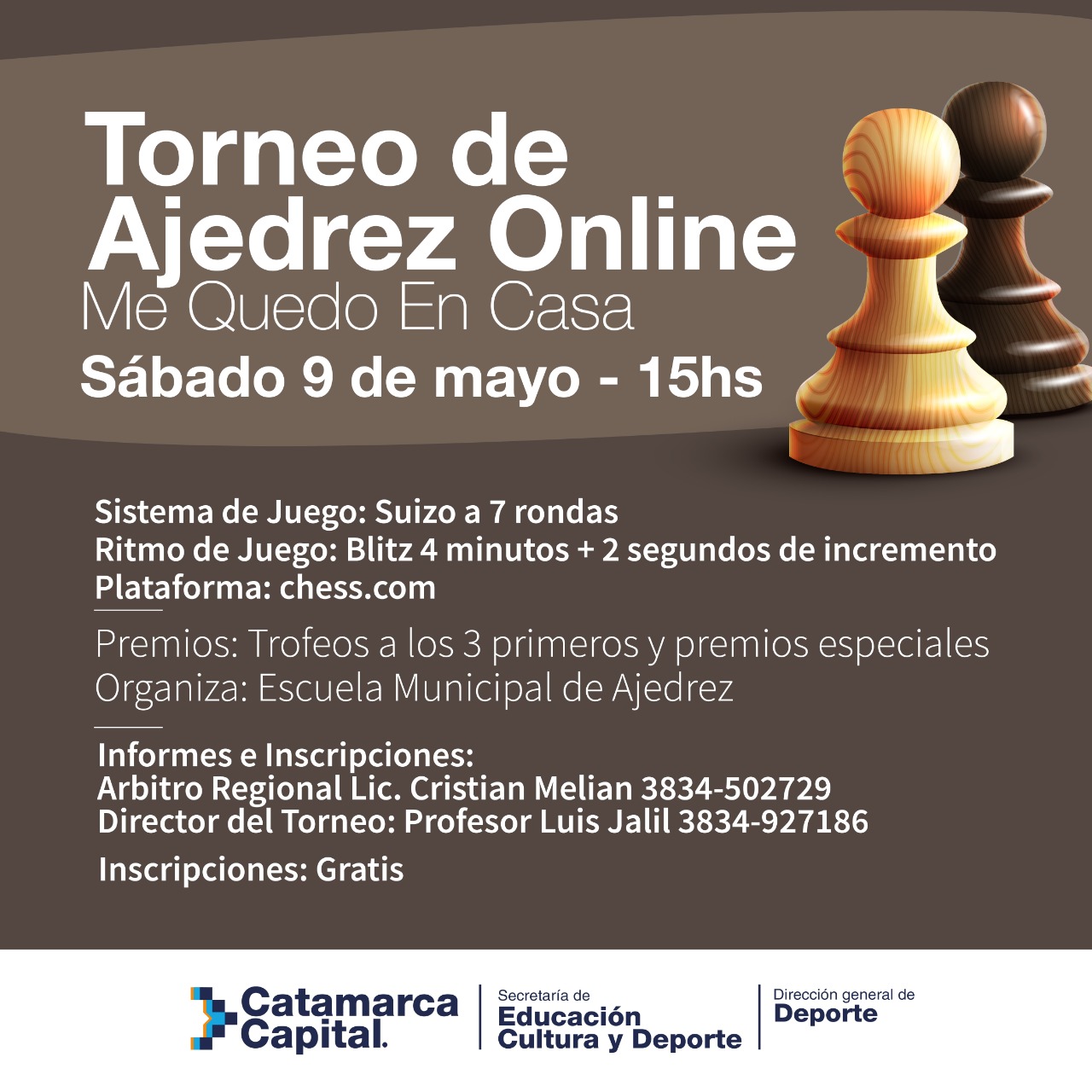 Yomequedoencasa: torneo de ajedrez online gratuito para todos los niveles